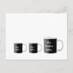 Mea Cuppa Engraçada Cartão Latino Católico Tradici