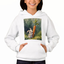 Meadow Bunny Dreams: Hoodie Whimsical