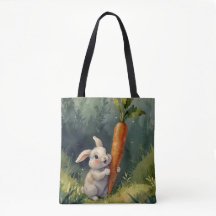 Meadow Bunny Dreams: Tote Bag Whimsical