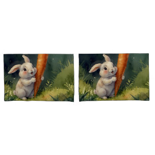 Meadow Bunny Sonha: Capas De Travesseiro Whimsical