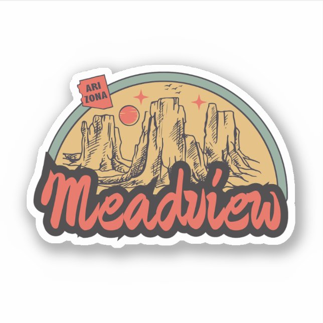 Meadview, Arizona  Adesivo (Frente)