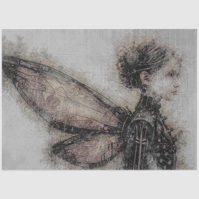 Mecânica Steampunk Papel de dissociação de fadas (Frente )