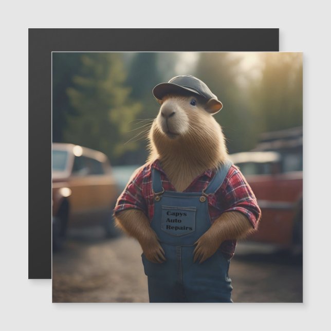 "Mecânico Capivara: Graxa, Engrenagens e Boas Vibr (Frente/Verso)