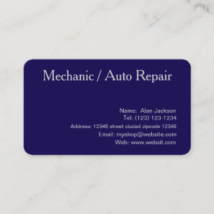 \Mecânico / Cartão de visita de reparo automático