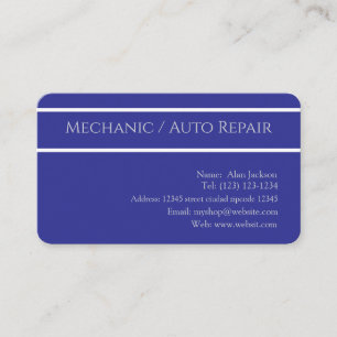 \Mecânico / Cartão de visita de reparo automático