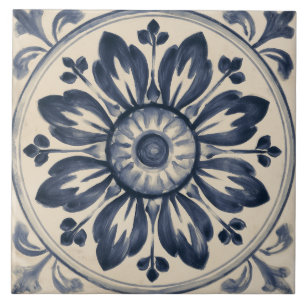 Medaillon Floral Índigo