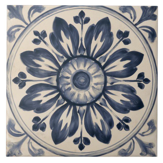Medaillon Floral Índigo (Frente)