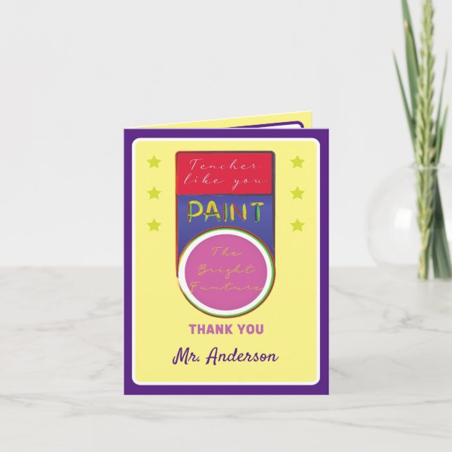 Medalha de honra do professor Cartões de agradecim (Frente)