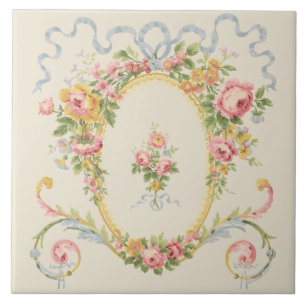 Medalha Floral da Era Vitoriana e Fita Azul