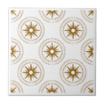 Medalhão de Starburst Dourado Vintage<br><div class="desc">O padrão geométrico de estrelas de ouro, inspirado no médio século moderno, centrava-se cada uma num elogio medalhão cintilante; numa reviravolta moderna num design. Design simples e limpo numa paleta de ouro e cor branca. Crie seu próprio padrão personalizado carregando uma nova imagem ou use o botão "mensagem" para entrar...</div>