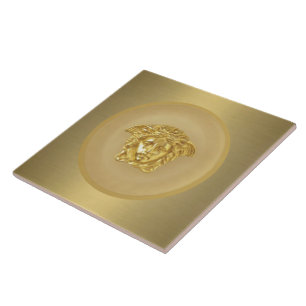 Medalhão Dourado Medusa