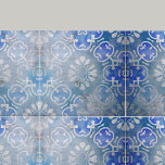 Medalhão Mosaico Azul - Olhar Pedra em Dor<br><div class="desc">Padrão surpreendente de azulejos cerâmicos ornamentais apresentando um mosaico de medalhão azul de aparência esmaecida. Ele tem uma aparência sofisticada e eterno que irá adicionar um toque de elegância à sua casa. O design de mosaico é intrincado e detalhado, perfeito para adicionar um toque de olho a qualquer sala. Se...</div>