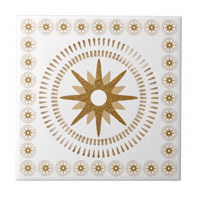 Medalhão Starburst Dourado (Frente)