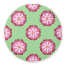Medalhão Verde-Asiático Pastel Rosa Floral