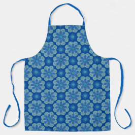Medalhões azuis e verdes Apron