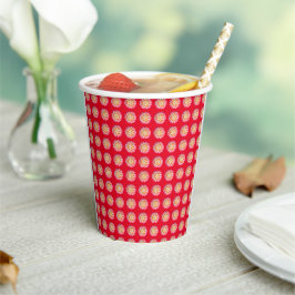 Medallion Red Paper Cup