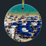 Medano Beach, Cabo San Lucas, ornamento cerâmico<br><div class="desc">Medano Beach é a principal praia de natação segura em Cabo San Lucas e a mais popular. Cheio de areia quente,  muitas pessoas,  guarda-chuvas e belas visões,  é aqui que nos divertimos ao sol.</div>