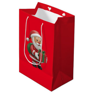 Média Pequena Sacola Vermelha para Presentes