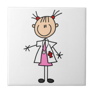 Médica Figura de Palito Feminina