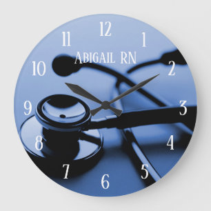Médico Azul Enfermeiro Grande Relógio