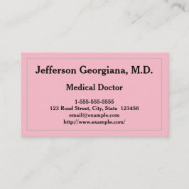 Médico básico cartão de visita