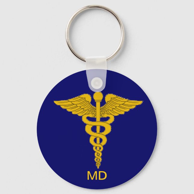 Médico Caduceus Chaveiro (Frente)