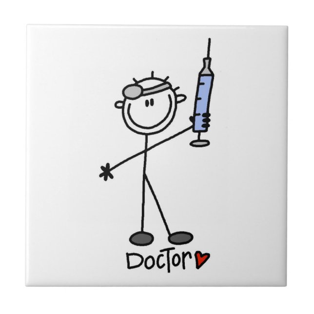 Médico de Boneco de Palito Básico (Frente)