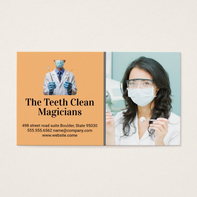 Médico | Dentista Trabalhando | Cuidado com os Den (Frente)