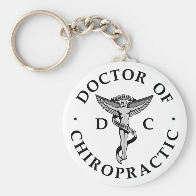 Médico do Chaveiro do logotipo quiroprático (Frente)