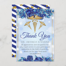 Médico Elegante Sparkly | Cartões de agradecimento