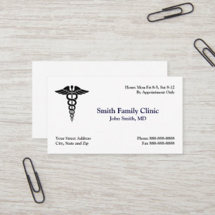 Médico Médico Símbolo Médico Cartão de visita