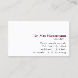 médico simples cartão de presentação