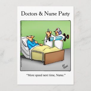 Médicos e Convites de festas Enfermeiros Engraçado