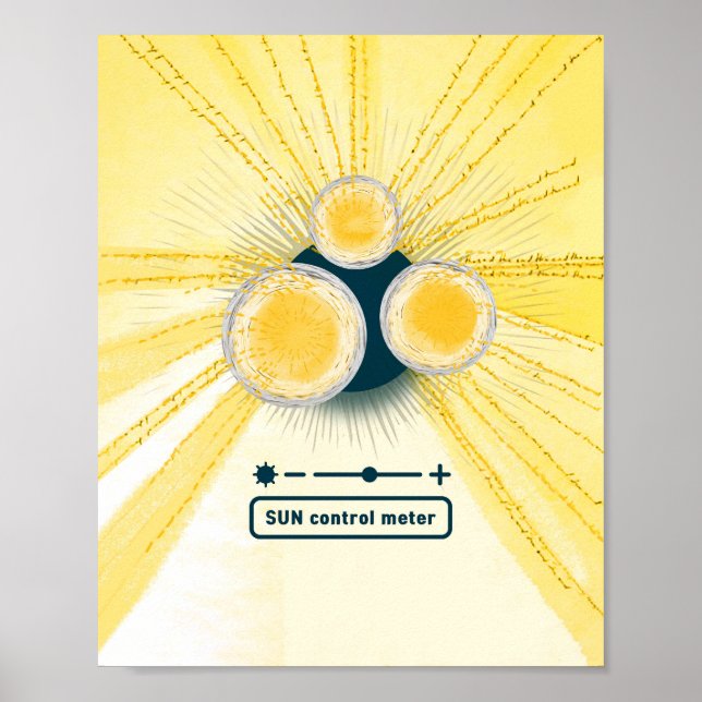 medidor de controle solar poster matte objet_3 (Frente)