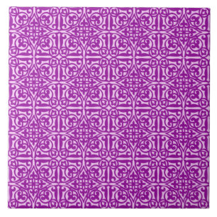 Medieval Damask Fleur-de-lis, ametista roxo