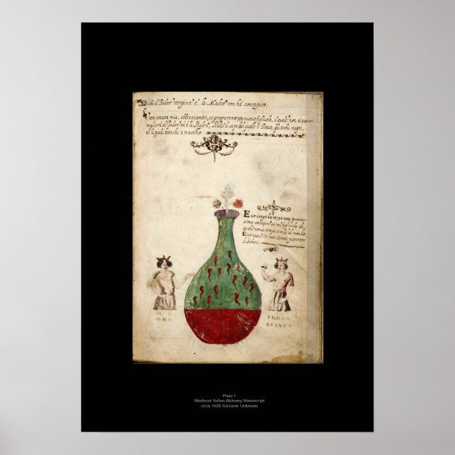 Medieval Italian Alchemy Poster Plate 1 (Frente)