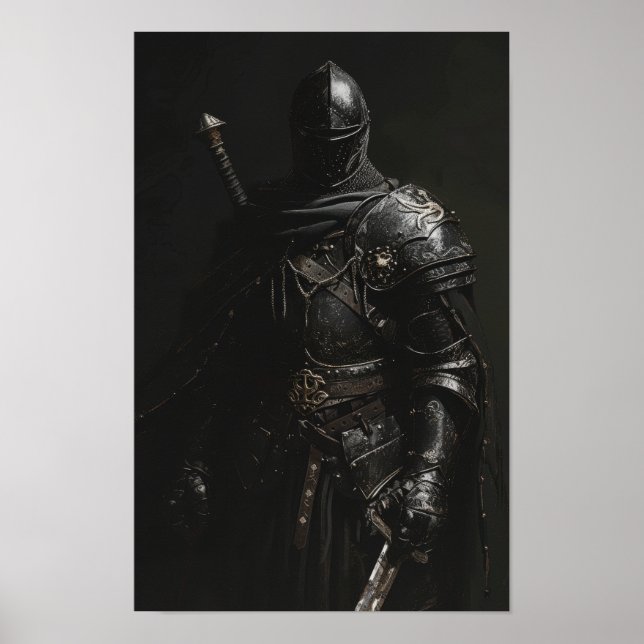 Medieval Knight Grim Dark Poster (Frente)