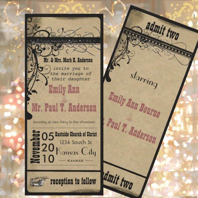 Medieval rosa, Convites de Casamento Renascentista (Criador carregado)