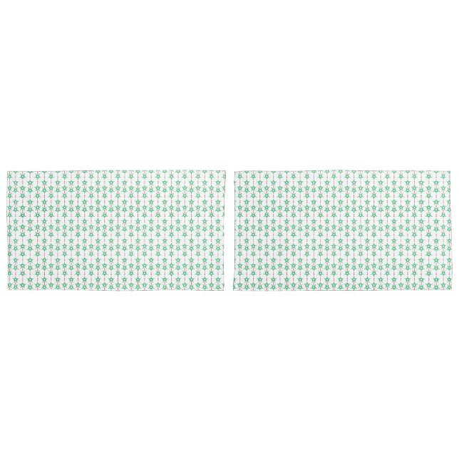 Médio Mod Garland King Pillowcases (Frente - conjunto)