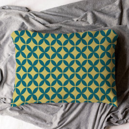 Médio Século Mod Geométrico Retroativo Verde Azul