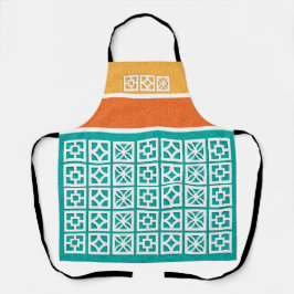 Médio Século Moderno Bloqueia Unisex Apron