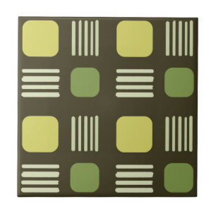 Médio-século Moderno Linhas Quadradas Escuras