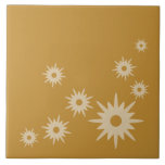 Médio Século Moderno Starburst Ochre Dourado<br><div class="desc">Médio moderno do século com inspiração de design com rajadas retrógradas vintage em um fundo de ouro ocre. Design simples e limpo moderno.</div>