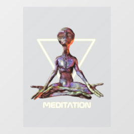 Meditação. Alienígena em pose tranquila