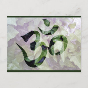 meditação com cartão postal