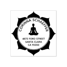 Meditação de Lotus Devolver Endereço Carimbo de Bo