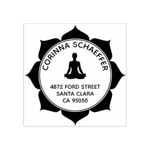 Meditação de Lotus Devolver Endereço Carimbo de Bo
