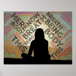 Meditação de Poster da MINDFULNESS Stilidade respi