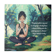 Meditação de Yoga em Floresta Natural Citações Mes