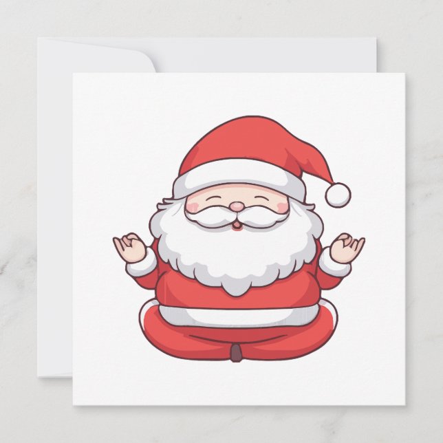 Meditação de Yoga Papais noeis Funny Kawaii (Frente)